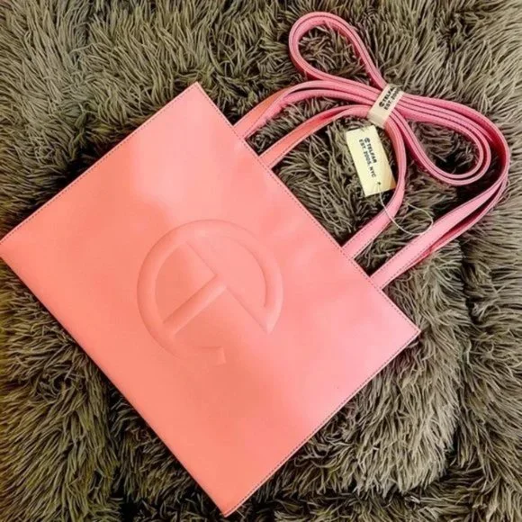 Medium bubblegum pink shopping bag shop